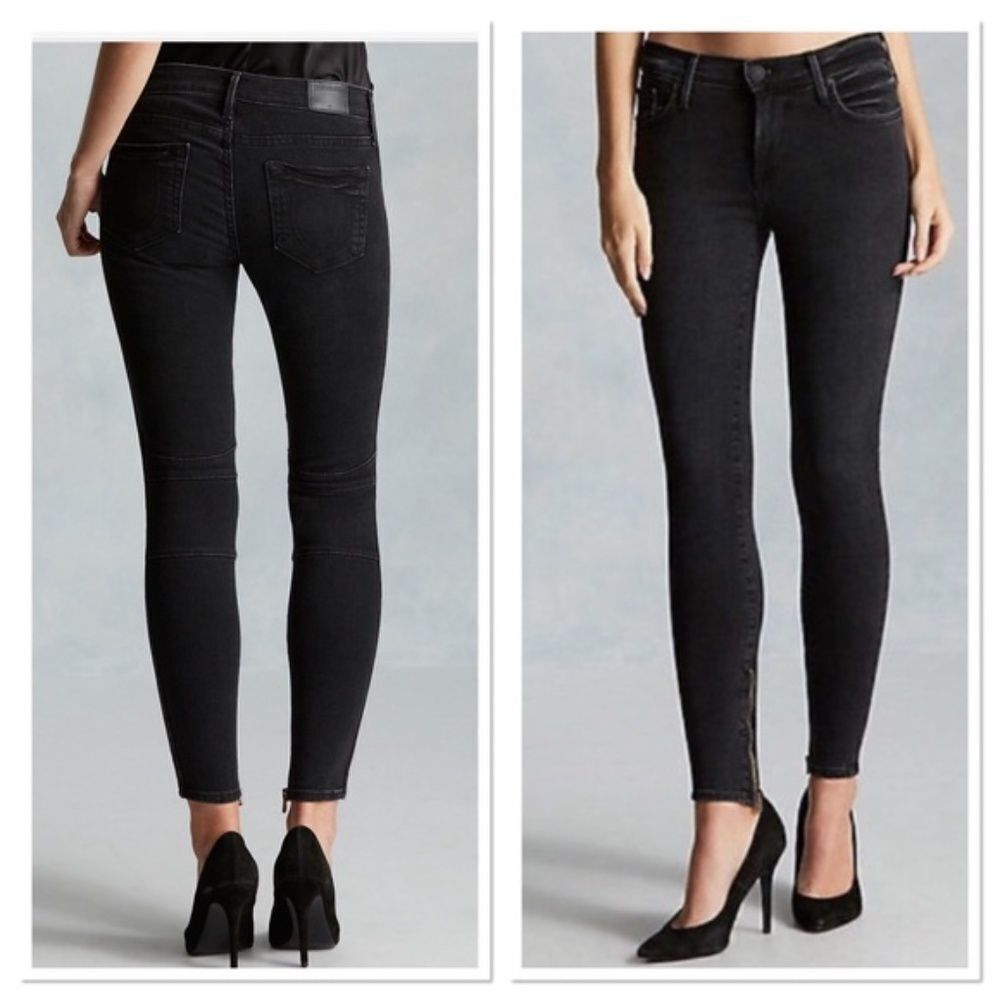 True Religion Halle With Flaps Skinny Jeans Sz 25
